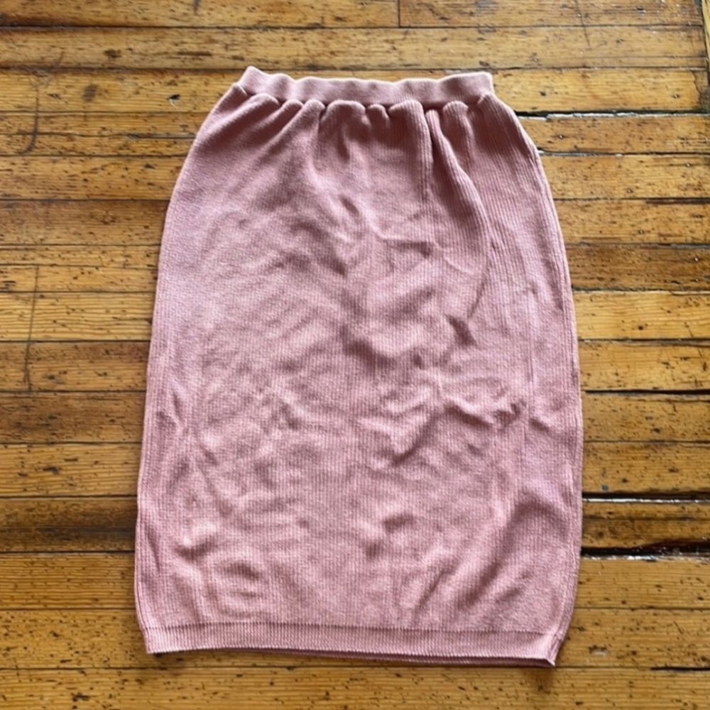 CT Sport‎ Vintage Pink Knit Sweater Midi Skirt Size Small